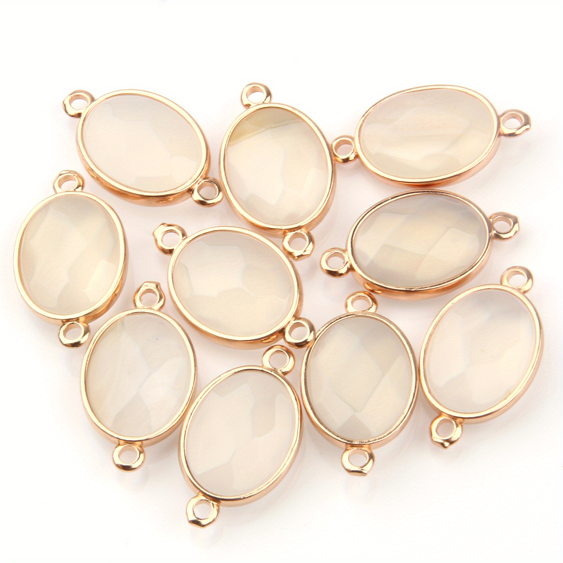 Natural Stone Oval Edge Faceted Pendant Set